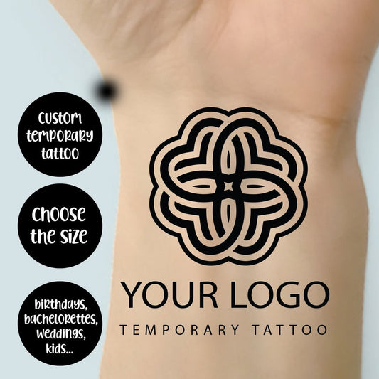 Custom Logo Temporary Tattoos, Personalized Temporary Tattoos