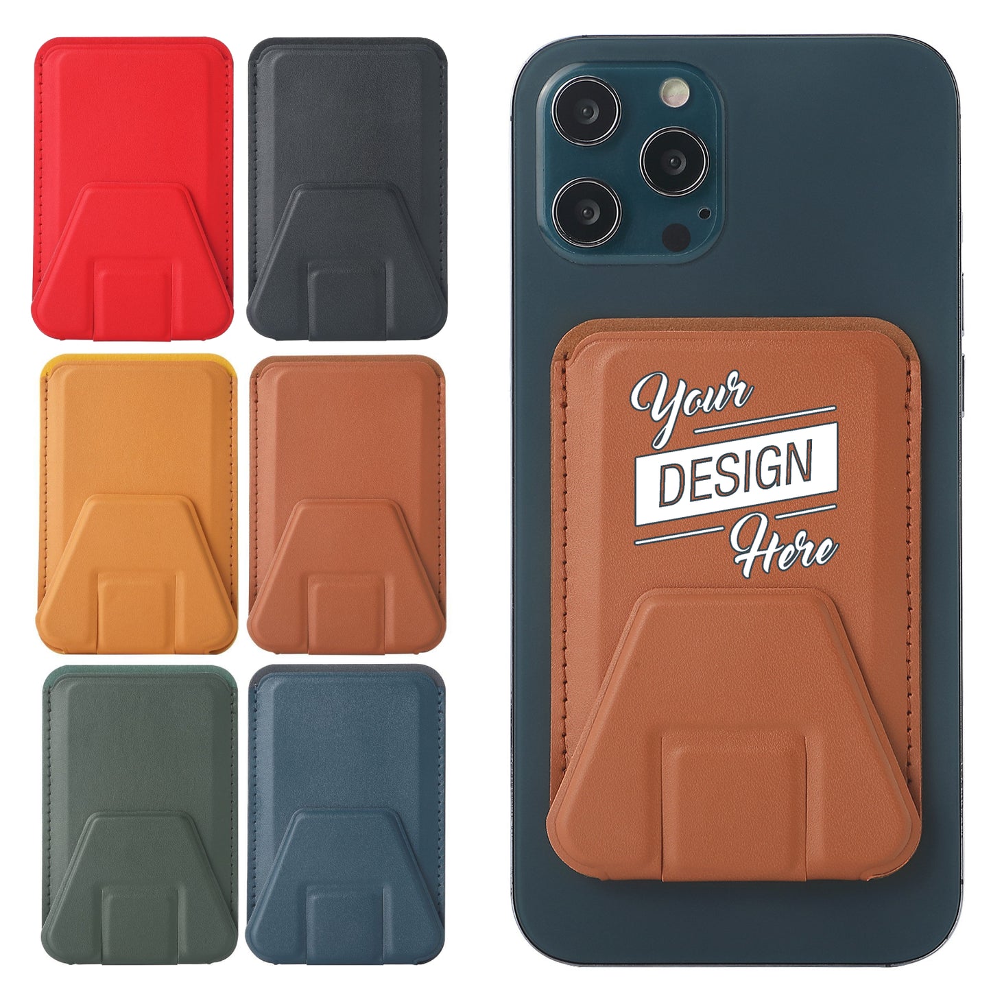 Custom Logo Magnet Leather Phone Wallet With Stand - HOT!