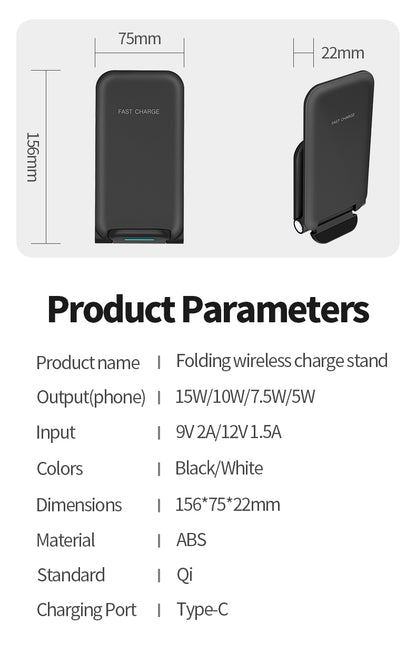 Wholesale Foldable Wireless Charger Stand Phone Holder - HOT!