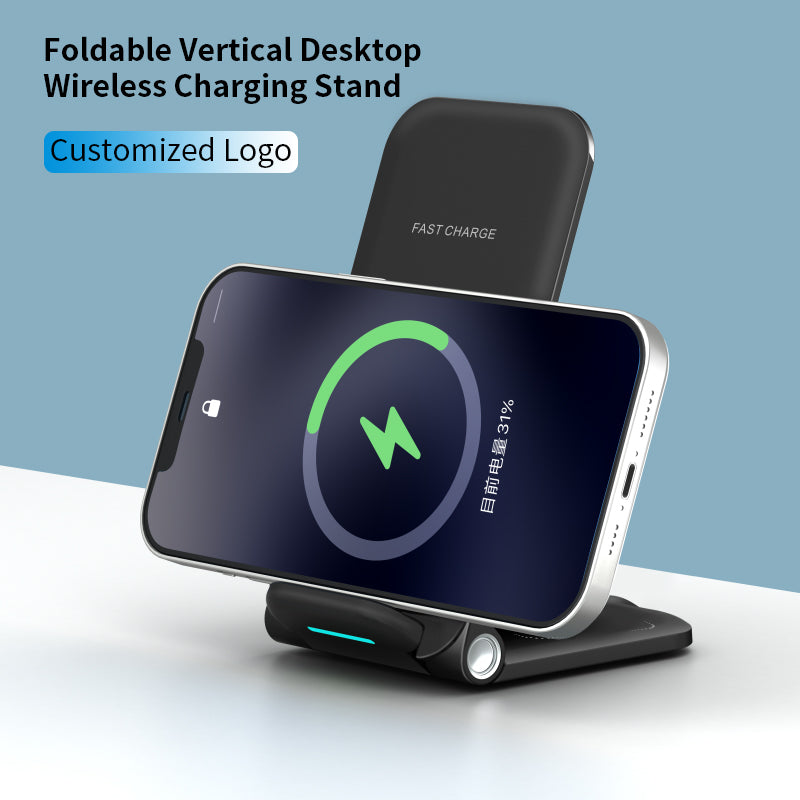 Custom Logo Foldable Wireless Charger Stand Promotional Wireless Charger Phone Holder - HOT!