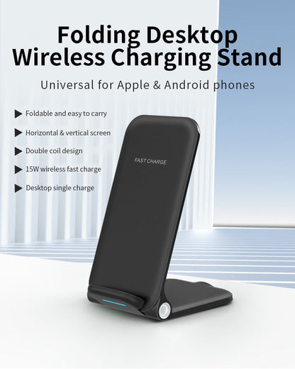 Custom Logo Foldable Wireless Charger Stand Promotional Wireless Charger Phone Holder - HOT!