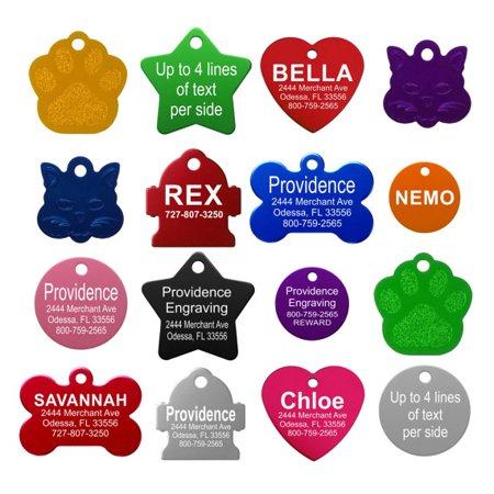 Custom Logo Engraving Pet ID Tags, All Shapes & Colors to Choose From