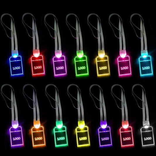 Promotional Custom Logo Sound-Activated LED Badge