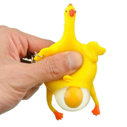 Wholesale Fun Squishy Squeeze Toys Chicken and Eggs Key Chain Ornaments