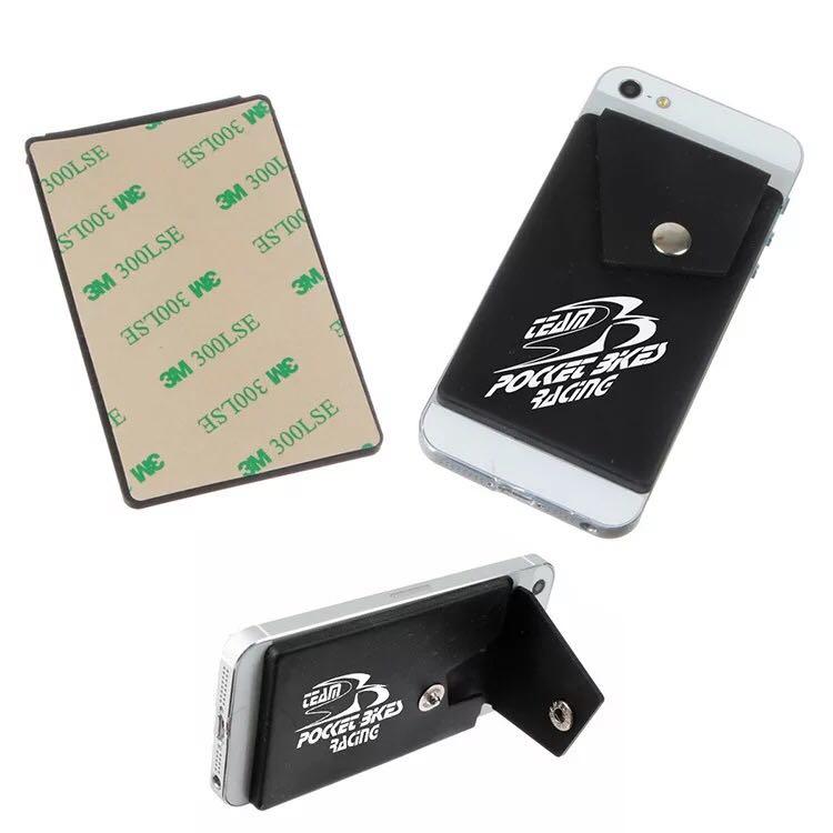 Promotional Custom Logo Adhesive Cell Phone Wallets With Botton