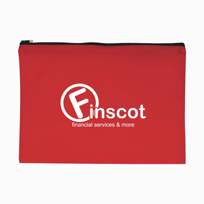 Promotional Custom Logo Woven Document Sleeve With Zipper