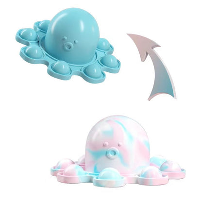 Bulk Pop Bubble It Flip Octopus Doll Pendent Keychain Silicone Stress Reliever