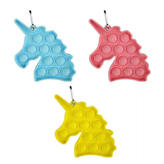 Wholesale Unicorn Key Chain Pop It Fidget Bubble Toy For Kids Adults