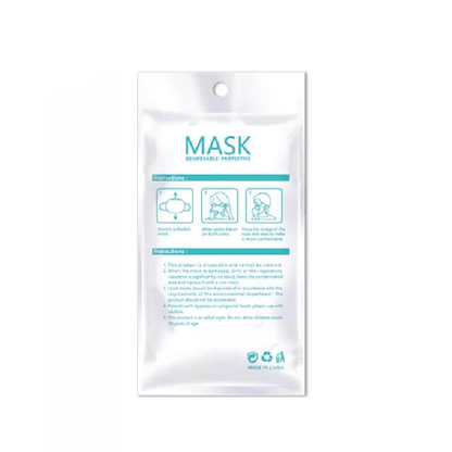 Custom Logo Disposable Face Masks 3 Layer Medical Masks 5 Pack With Your Logo On Package