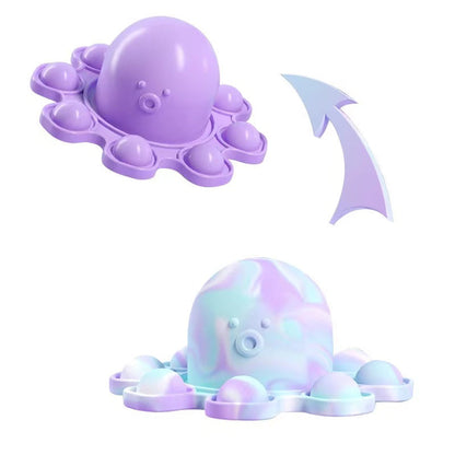 Bulk Pop Bubble It Flip Octopus Doll Pendent Keychain Silicone Stress Reliever