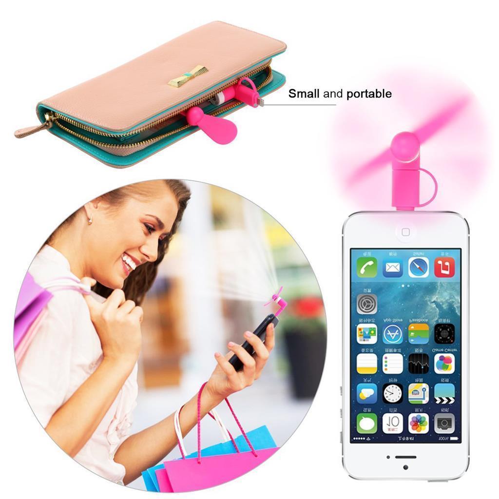 Custom Logo Mini Portable Power Micro Cool Fan 2 in 1 For iPhones And Android Phones