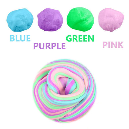 Promotional Custom Logo 10oz Jumbo Soft Floam Slime Putty Stress Relief Toy Scented Sludge 4 Colors