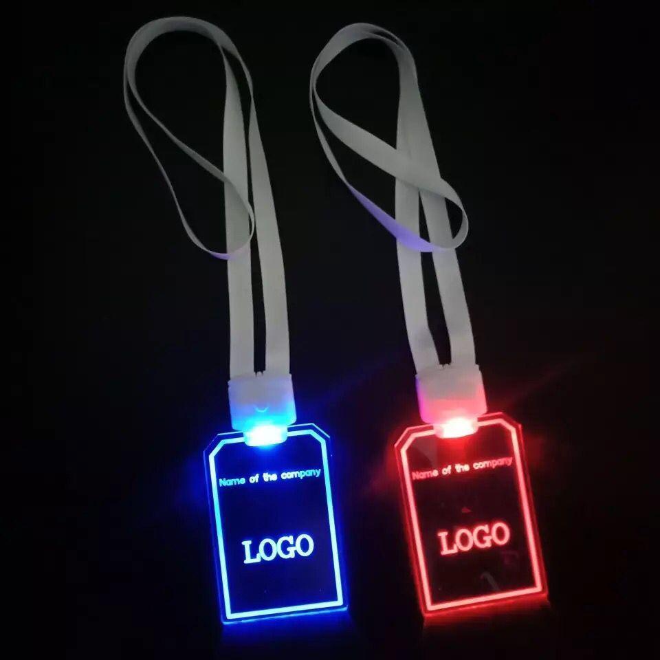 Promotional Custom Logo Sound-Activated LED Badge
