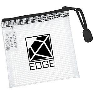 Custom Logo Promotional PolyWeave Zippered Pouch - 4" x 4"