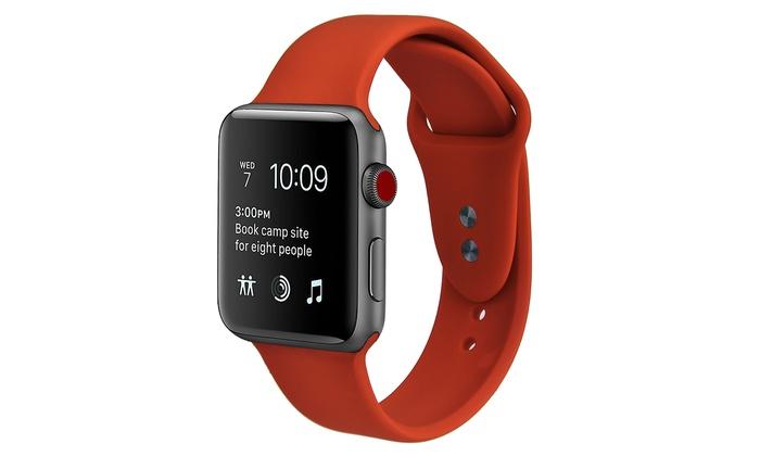 Bulk Apple Design Sport Replacement Band With Protective Case for Apple Watch Series 1, 2, 3, 4, 5 & Sport