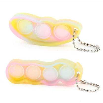 Bulk Mini Push Pop Bubble Fidget Key Chain Toy for Adults and Kids