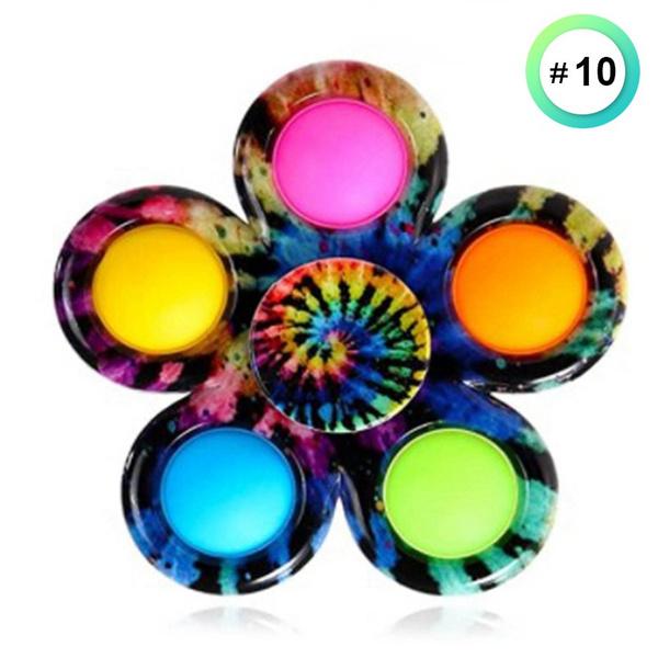 Wholesale Tie Dye Pop Fidget Spinner Toys, Printed Pop Spinners