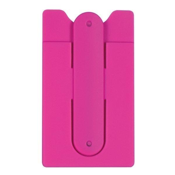 Custom Logo Silicone Phone Wallet With Stand