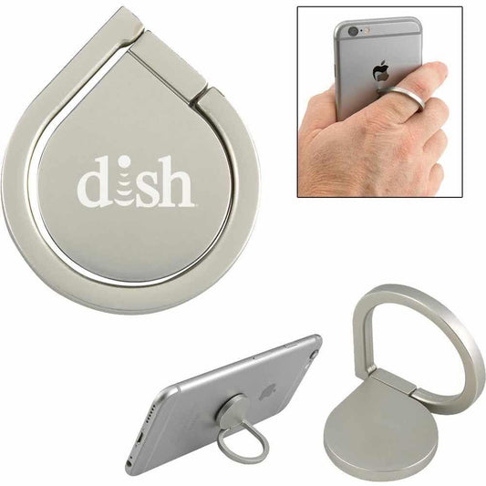 Promotional Custom Logo Aluminum Cell Phone Ring and Stand