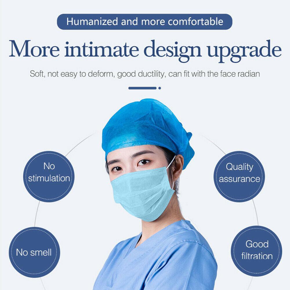 Custom Logo Disposable Face Masks 3 Layer Medical Masks 5 Pack With Your Logo On Package