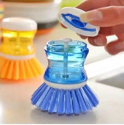Custom Logo Kitchen Scrub Brush, Soap Dispensing Dish Brush