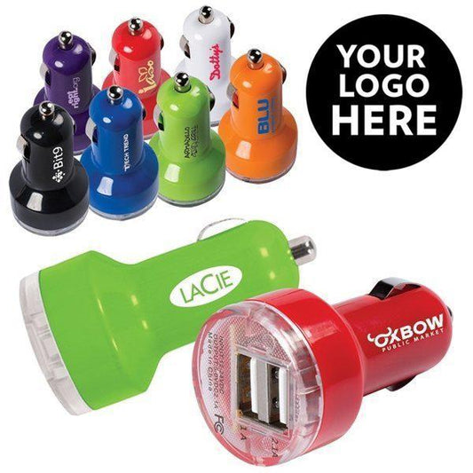 Custom Logo Promotional Dual Port USB Car Charger