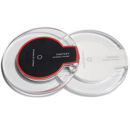 Custom Logo Cellphone Wireless Charger Promotional Clear Glass Led Charging Pad - 10W