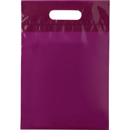 Custom Shopping Bags Logo Plastic Die Cut Handle Bags in All Colors