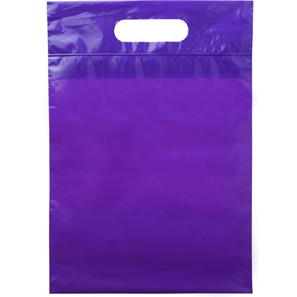 Custom Shopping Bags Logo Plastic Die Cut Handle Bags in All Colors