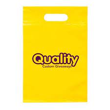 Custom Shopping Bags Logo Plastic Die Cut Handle Bags in All Colors