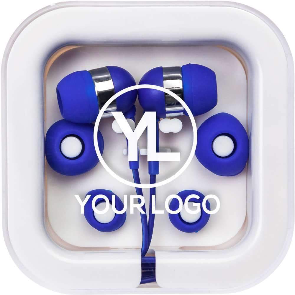 Custom Promotional Earbuds Colored In Square Case