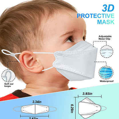 Custom KF94 Disposable Kid's Face Masks, Logo Printed Medical Face Mask 4 Ply - All Colors