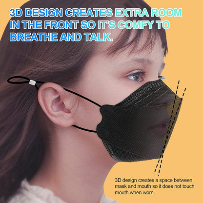 Custom KF94 Disposable Kid's Face Masks, Logo Printed Medical Face Mask 4 Ply - All Colors