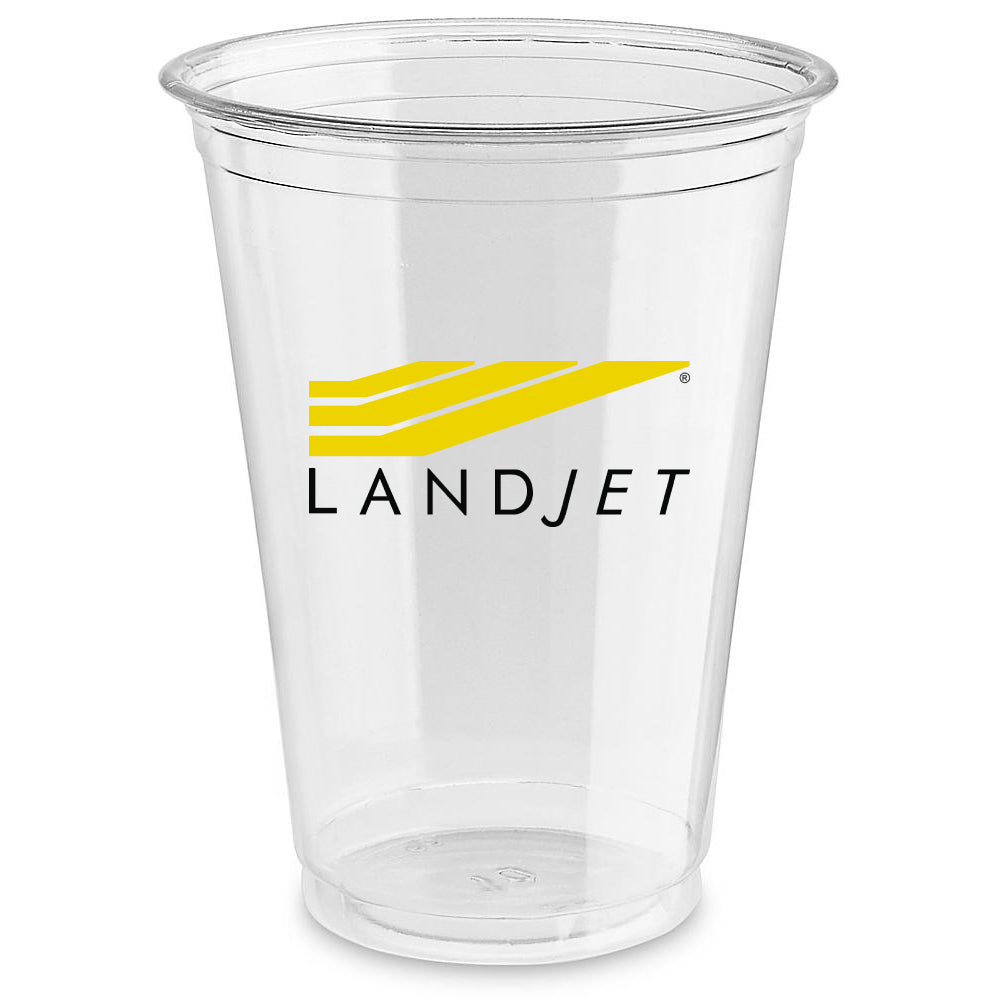 Custom Plastic Cups With Top In All Sizes, Logo Printed Promotional Pet Plastic Cups Recyclable