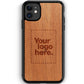 Promotional Custom Logo Handmade Laser Carved Wood Phone Cases